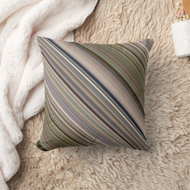 Almofada Grãos de queda, Xadrez e castanho e verde (Cobertor)