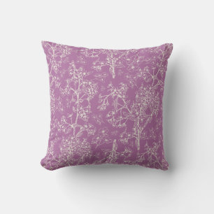 Almofada Grasmere Vintage Lavanda de Padrão Botânico Modern