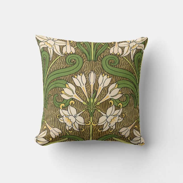 Almofada Grasset's Art Nouveau Daffodil (Frente)
