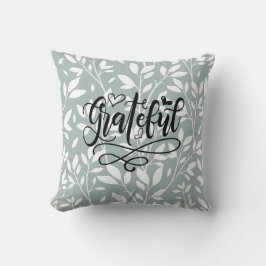 Almofada Grateful Typografia Script, Country Floral Light G