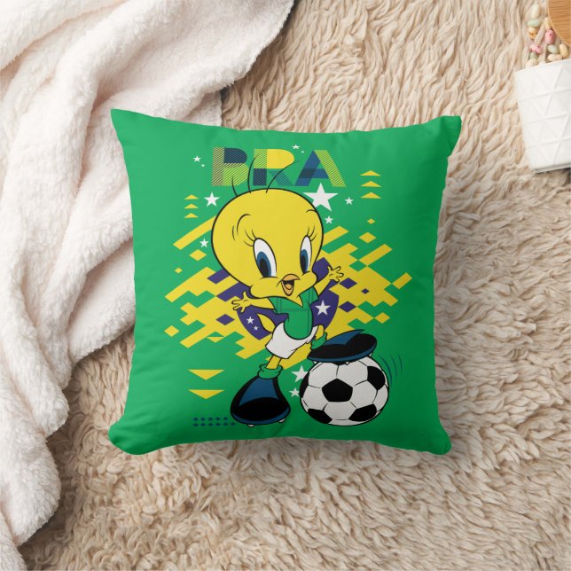 Almofada Grático do TWEETY™ Time Brasil Futebol (Cobertor)