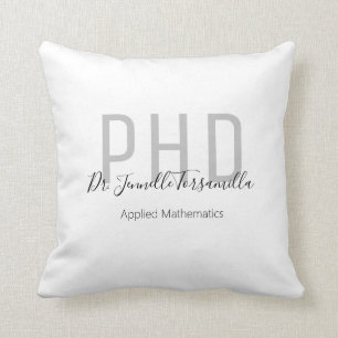 Almofada Grau de Nome do formando PhD