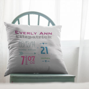 Almofada Gravação de Nascimento da Menina, Sala de Enfermei