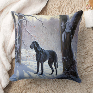 Almofada Great Dane Deixe Nevar Natal