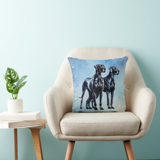 Almofada Great Danes Watercolor (Cadeira)