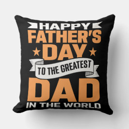 Almofada Greatest Dad In The World Typography