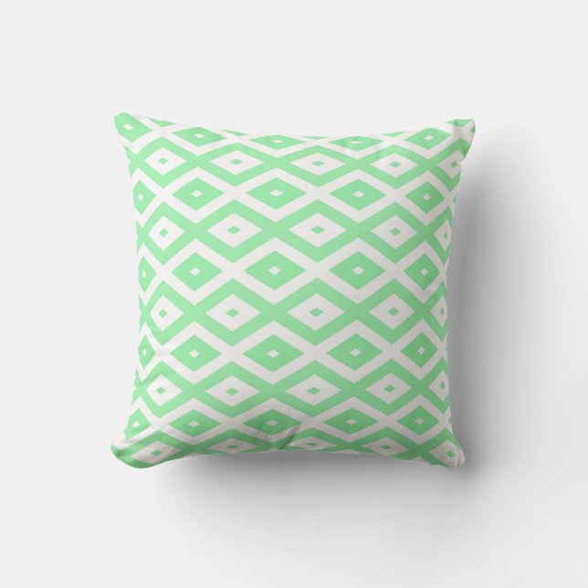 Almofada Green and white diamond pattern (Frente)