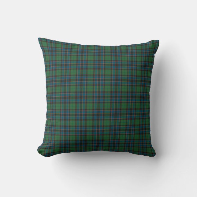 Almofada Green Blue Orange Plaid Tartan (Frente)