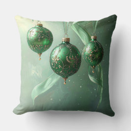 Almofada Green Christmas Ball Holiday