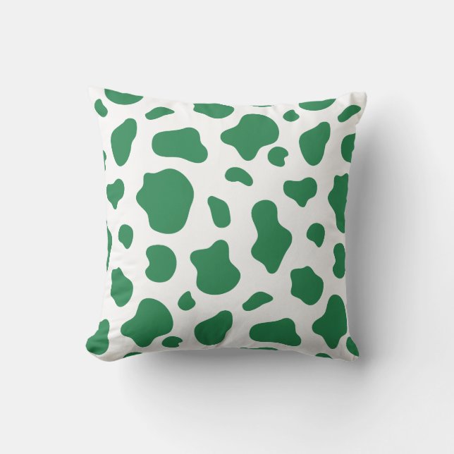 Almofada Green Cow Print Decorative Pillow (Frente)