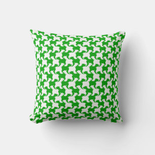 Almofada Green Faux Houndstooth Escolher Travesseiro de cor