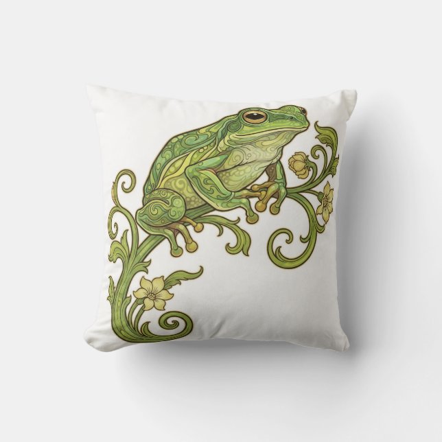 Almofada Green Frog Throw Cushion (Frente)