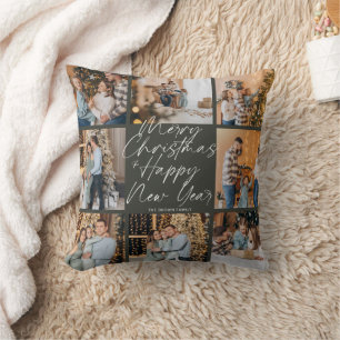 Almofada Green Modern Boho 8 Photo Collage Natal