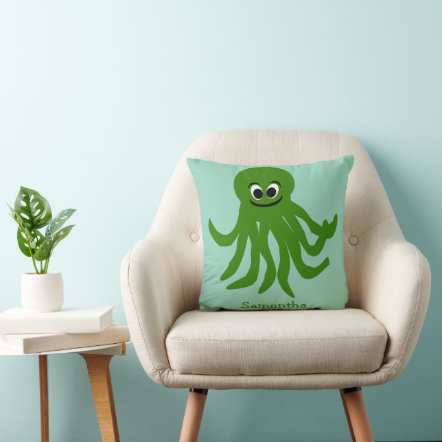 Almofada Green Octopus Design Personalised (Cadeira)