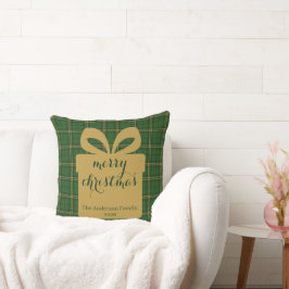 Almofada Green Plaid Christmas Festive Pattern -