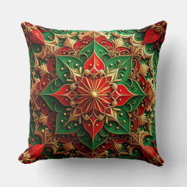Almofada Green Red Decorative Christmas Throw Pillow
