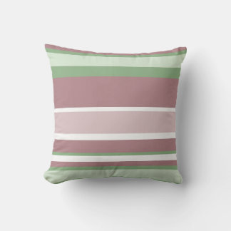 Almofada Green, Rose and Pink Stripes