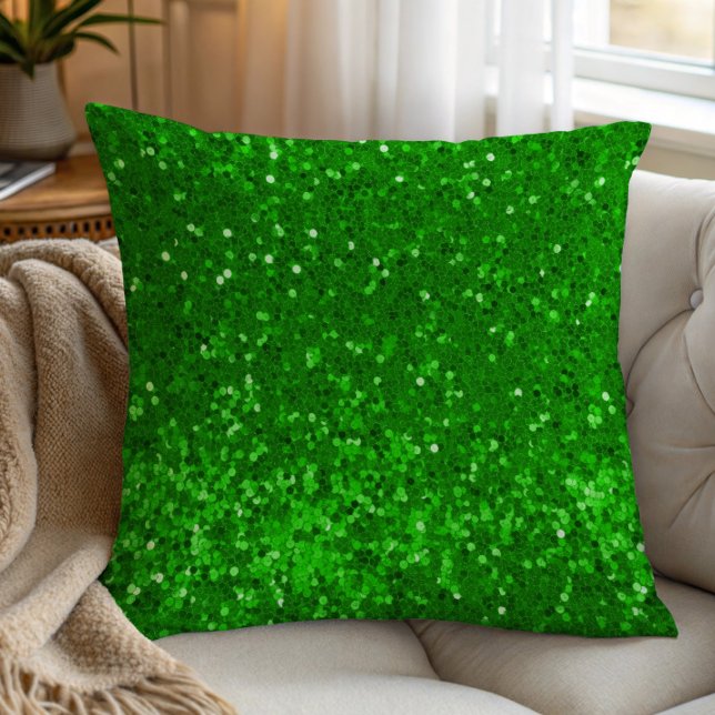 Almofada Green sparkling glitter pattern (Criador carregado)
