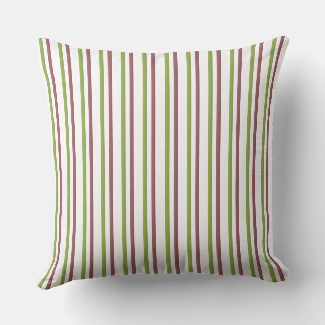 Almofada green strips throw pillow (Verso)