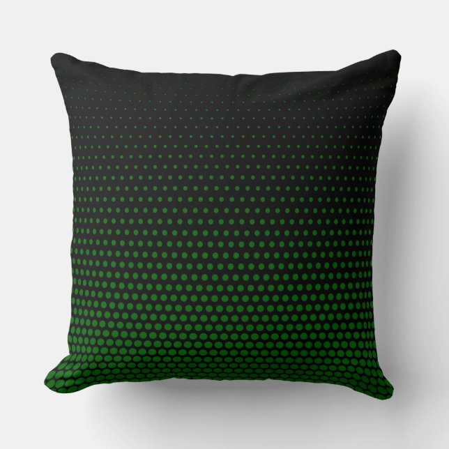 Almofada Green Techno Dots Modern Black (Frente)