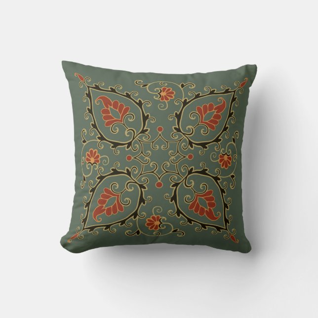 Almofada Green Uzbekistan design on Pillow (Frente)