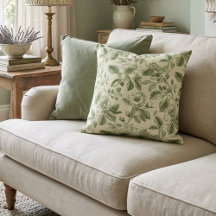 Green Vintage Botanical Toile Pattern