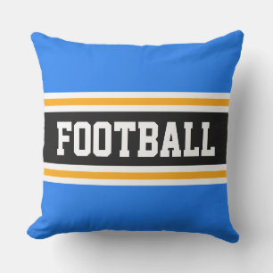 Almofada Grelha de FUTEBOL Azul Preto-Branco Listras Amarel