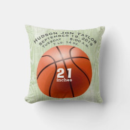 Almofada Greve Verde - Recorde de Nascimento de Garotos de 