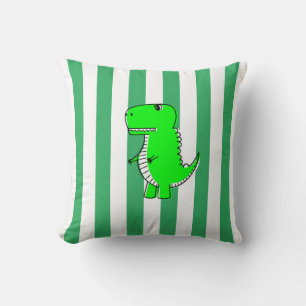 Almofada Greve Verde Verde Dinossauro Branco