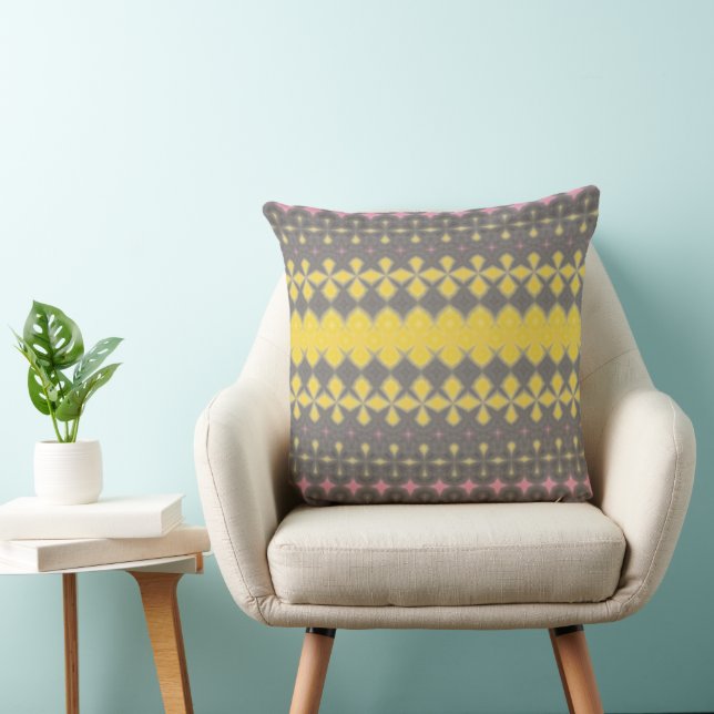 Almofada Grey and yellow Throw Pillow (Cadeira)