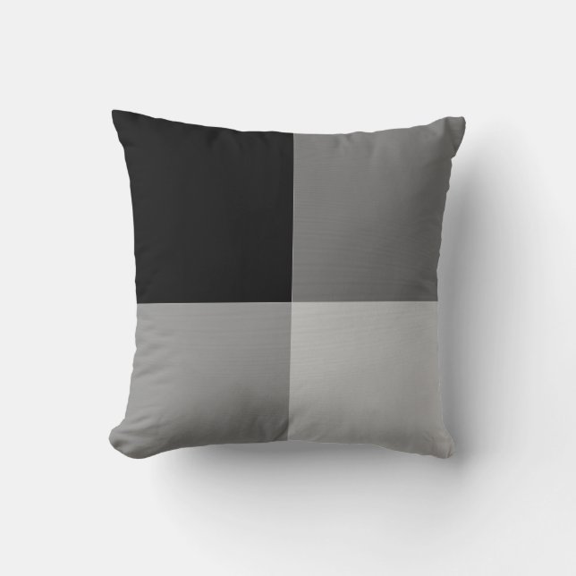 Almofada Grey & Black Art Pattern Pillow (Frente)