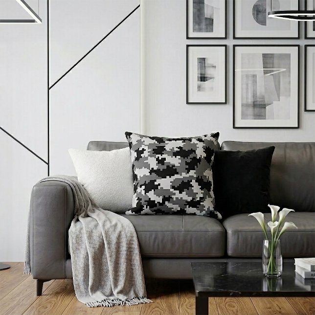 Almofada Grey Digital Camo (Criador carregado)