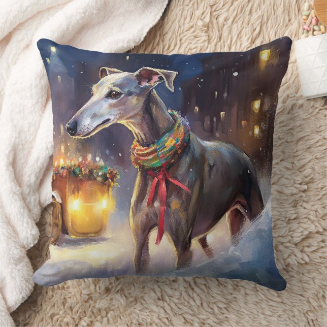 Almofada Greyhound Christmas Fesason (Cobertor)