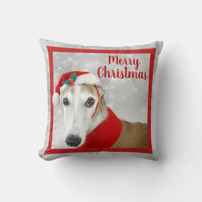 Almofada Greyhound Feliz Natal (Frente)