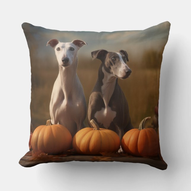 Almofada Greyhound Puppy Autumn Delight Pumpkin (Frente)