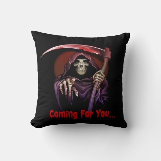 Almofada Grim Reaper Vem Para Você Halloween (Frente)