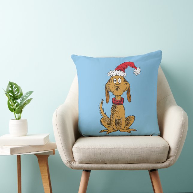 Almofada Grinch Clássico | Max - Chapéu de Papai Noel (Cadeira)