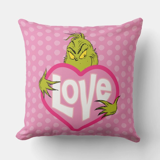 Almofada Grinch | Coração Rosa Amor (Frente)