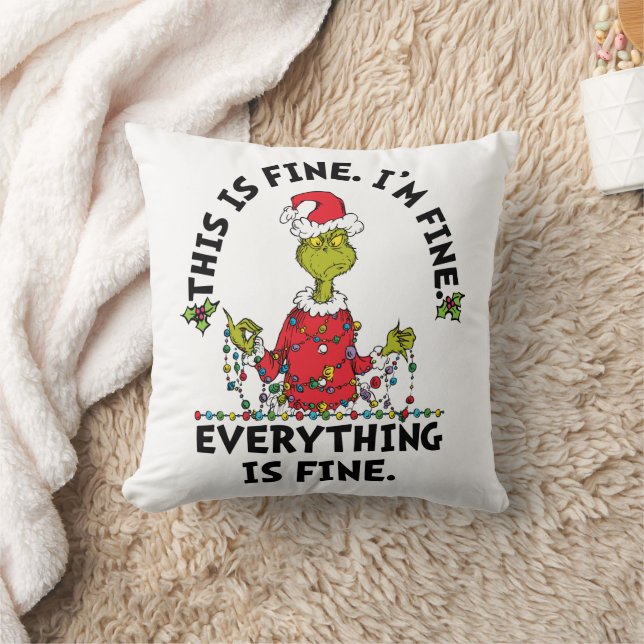 Almofada Grinch | Everything is Fine (Cobertor)