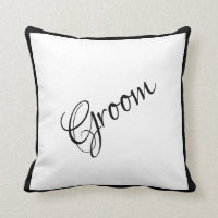 Groom Black Script Elegante Casamento