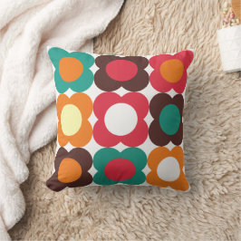 Almofada Groovy 70s Retro Flower Pattern | Bold Boho Floral