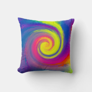 Almofada Groovy Abstrato Spiral Swirl