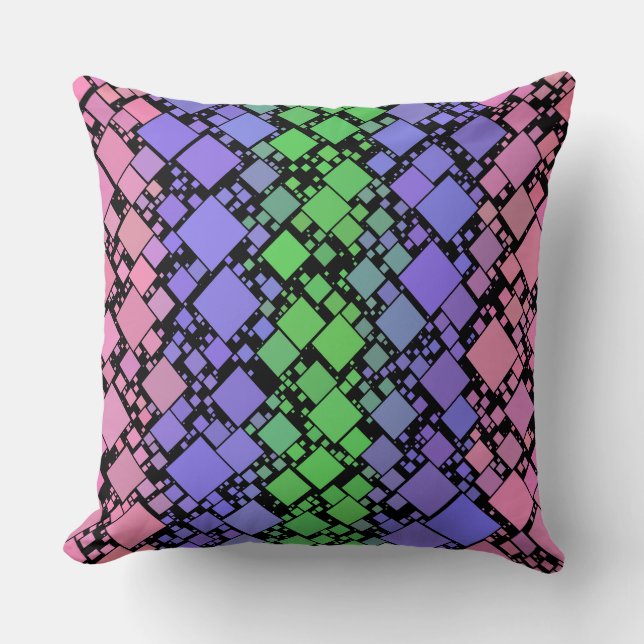Almofada Groovy Boho Retro Mod Geométrico Orgulho Trigênero (Frente)