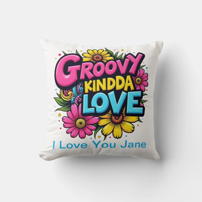 Almofada Groovy Kinda Love (Frente)