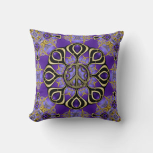 Almofada Groovy Purple Peace Mandala