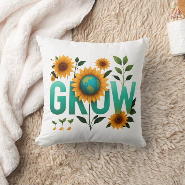 Almofada Grow Earth Sunflower Eco Design (Cobertor)