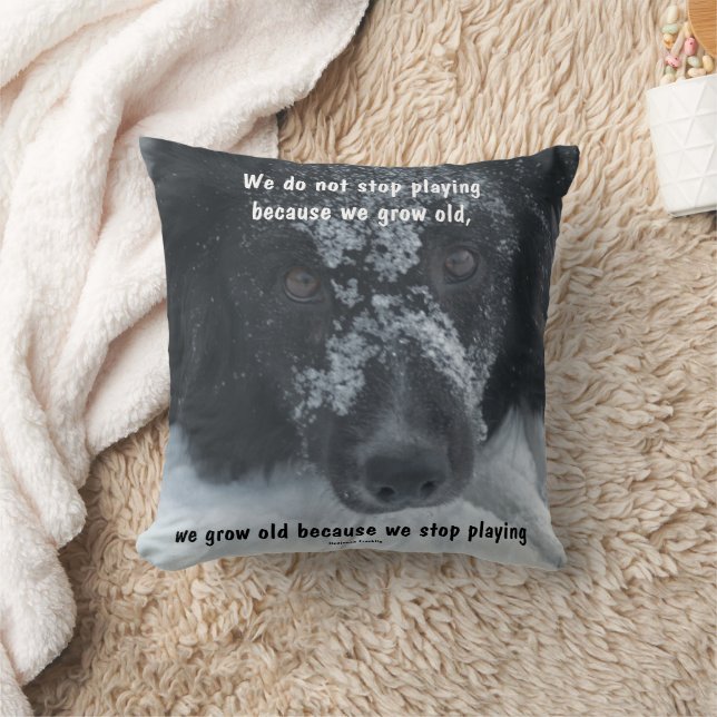 Almofada Growing Old Inspirational Quote Border Collie  (Cobertor)