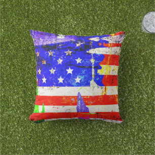 Almofada Grunge American Flag