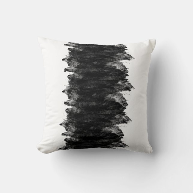 Almofada Grunge branco preto (Frente)