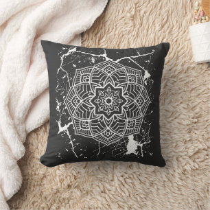 Almofada Grunge Mandalas Cinza T-Shirt